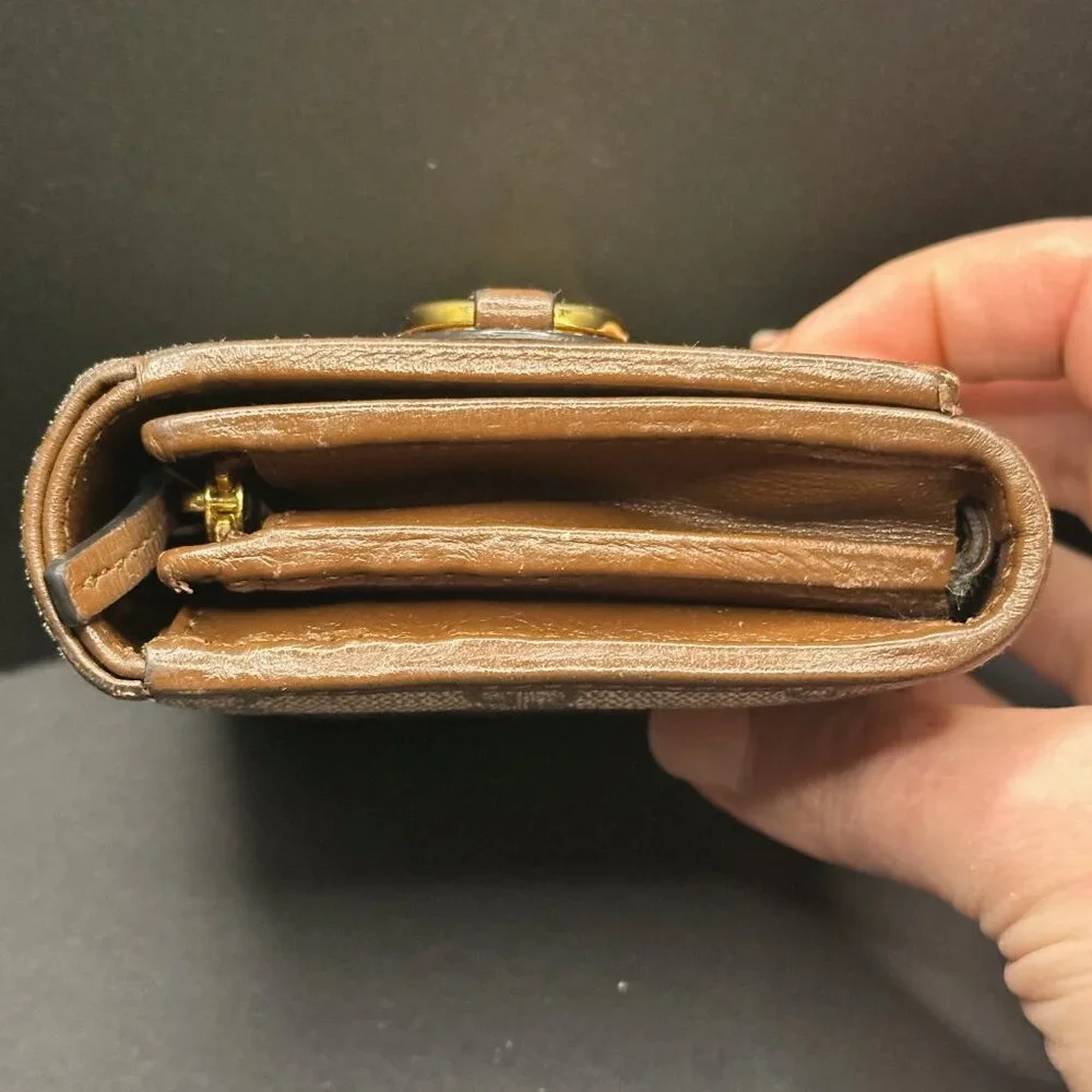 Gucci GG Supreme Monogram Horsebit 1955 Flap‎ Card Case Wallet - EUC - Picture 5 of 9